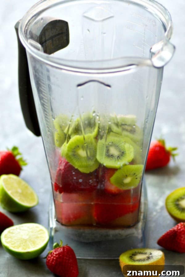 Juicy strawberries and tangy kiwi are the perfect match in these refreshing strawberry kiwi agua fresca cocktails. Make a huge pitcher for the perfect night of summer sipping!