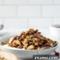 Sweet Maple Crunch 8 Crunchy Maple Granola with Nuts and Dried Cranberries