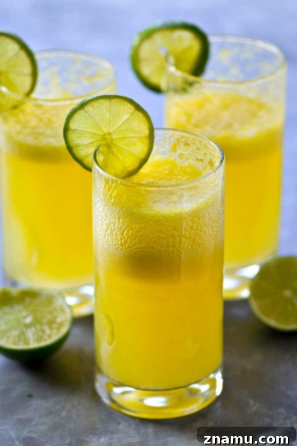 Tropical Zest Mule 4 These mango lime moscow mules are a refreshing tropical twist on a classic! Only four ingredients needed and they're SO easy to mix up for a winner weekend sipper.