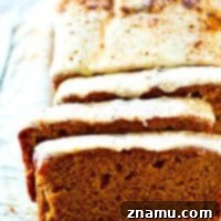 Frosted Browned Butter Pumpkin Bread Recipe Image