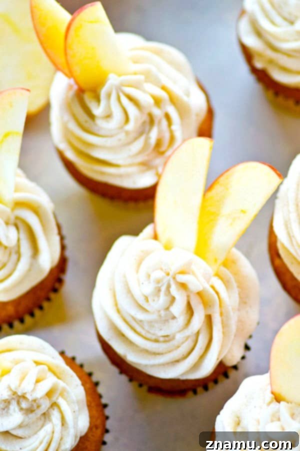 Apple Cider Cupcakes with Maple Buttercream 5 A batch of baked apple cider cupcakes cooling on a wire rack, ready for the signature maple frosting.