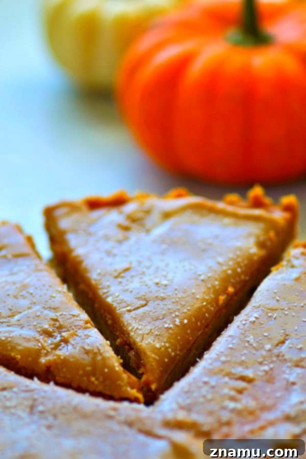Decadent Salted Butterscotch Pumpkin Tart 4 A silky pumpkin filling sits on top of a buttery vanilla wafer crust and a homemade salted butterscotch sauce covers every inch of this INCREDIBLE pumpkin salted butterscotch tart!