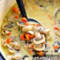 Creamy Chicken Mushroom Wild Rice Soup