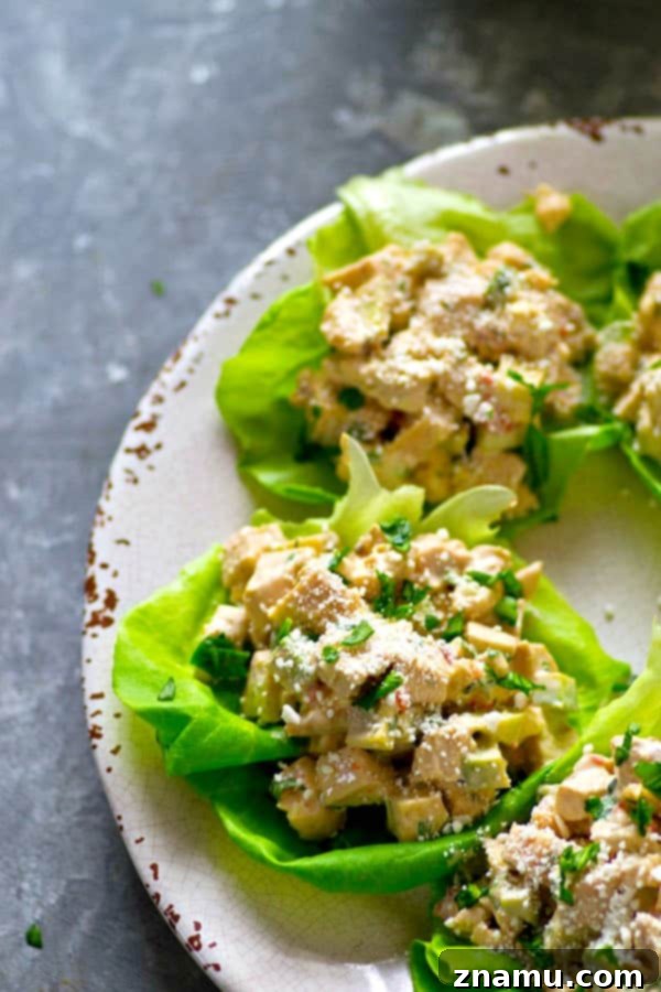 Zesty Chipotle Avocado Chicken Boats 3 Zingy chipotle and lime are the perfect flavor duo in these flavor-packed chicken avocado lettuce wraps! PERFECT for a make-ahead and low-calorie lunch option!