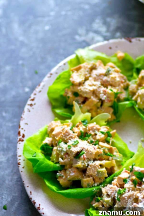 Zesty Chipotle Avocado Chicken Boats 5 Zingy chipotle and lime are the perfect flavor duo in these flavor-packed chicken avocado lettuce wraps! PERFECT for a make-ahead and low-calorie lunch option!