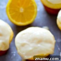 Sunshine-Glazed Meyer Lemon Cream Cheese Muffins 7 Lots of fresh lemon and tangy cream cheese are a DREAM combo in these Meyer lemon cream cheese muffins! Top these beauties off with lots of cream cheese glaze.