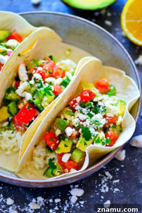 Mediterranean Morning Egg White Avocado Tacos 2 Greek Avocado Egg White Breakfast Tacos: a low-carb, flavorful, and light breakfast option.