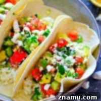 Greek Avocado Egg White Breakfast Tacos, a light and flavorful low-carb meal.