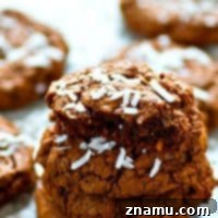 Ready for the ULTIMATE cookie texture? These coconut chocolate fudge cookies have the most incredible fudgy texture and taste basically like a thick brownie.
