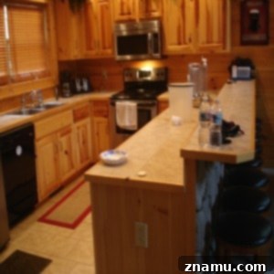 Making Memories in Tennessee: A Family Photo Story 4 Cabin Kitchen in Gatlinburg