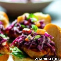 Peach Scallion Slaw BBQ Chicken Sliders 7 Barbecue Chicken Sliders with Peach Scallion Slaw - Massively flavorful barbecue chicken sliders are piled high with a sweet peach scallion slaw for the ULTIMATELY easy and crowd-pleasing summer appetizer!