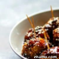 Instant Pot Sticky Honey Sesame Chicken Meatballs 7 Instant Pot Honey Sesame Glazed Chicken Meatballs - The instant pot makes these honey sesame glazed chicken meatballs SUPER tender and they're smothered to perfection in a sweet 'n' savory honey sesame sauce! The BEST app you'll ever make.