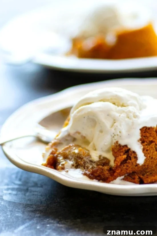 Molten Pumpkin Chai Caramel Flow 4 Salted Caramel Chai Pumpkin Lava Cakes - Cozy chai spices and warm salted caramel take these pumpkin lava cakes completely over the top! Serve them warm with a big scoop of vanilla ice cream and welcome to fall heaven.