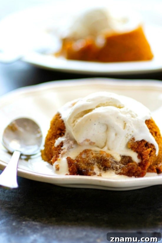 Molten Pumpkin Chai Caramel Flow 5 Salted Caramel Chai Pumpkin Lava Cakes - Cozy chai spices and warm salted caramel take these pumpkin lava cakes completely over the top! Serve them warm with a big scoop of vanilla ice cream and welcome to fall heaven.