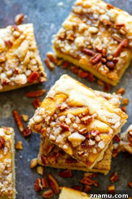 Maple Pecan Apple Crumble Cake 2 Maple Pecan Apple Buckle - Three layers of soft maple cake, tender sauteed apples, and buttery crumb topping collide in this indulgent maple pecan apple buckle that's perfect for ANY fall occasion!