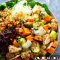 Honey Rosemary Roast Chicken Spinach Salad with Autumn Vegetables
