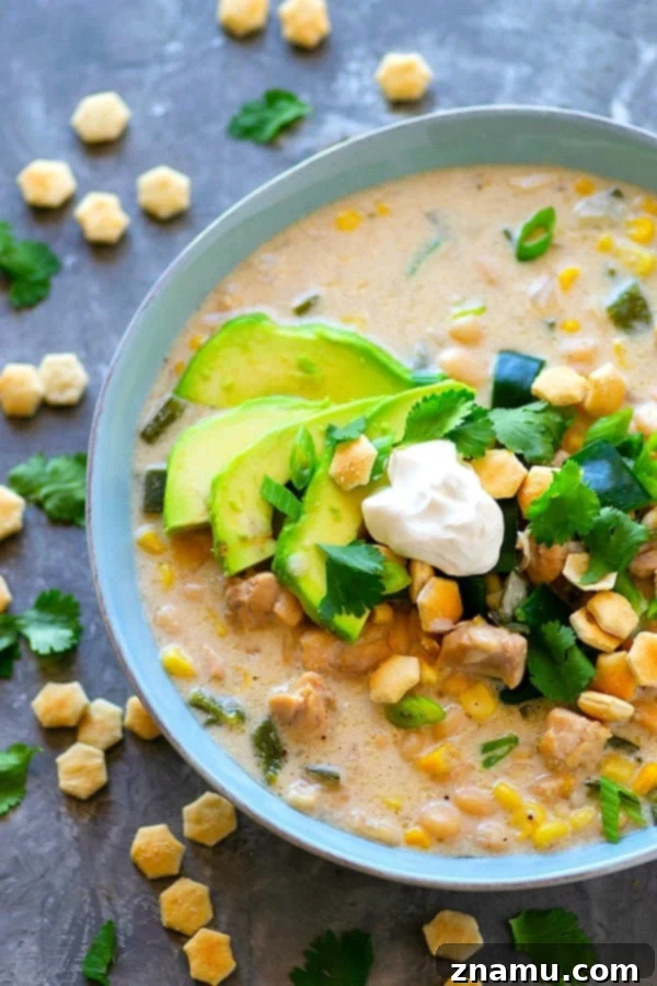 Instant Pot Poblano Turkey White Chili - Put your turkey leftovers to the BEST use in this poblano turkey white chili that's made entirely in the instant pot, super creamy, extra hearty, and kicked up with spicy poblano!