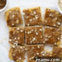 Salted Caramel Drizzled Pumpkin Oat Shortbread Bars 8 Soft and buttery oatmeal pumpkin shortbread bars with a salty caramel sauce drizzled on top are the ultimate fall treat!