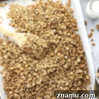 Swirled Peanut Butter Nutella Granola 8 Sweet nutella and creamy peanut butter are a dream pairing in this perfectly crunchy homemade peanut butter nutella granola.