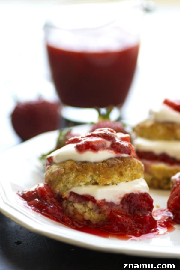 Strawberry Rhubarb Shortcake with Bright Honey Lemon Whipped Cream 2 Strawberry rhubarb shortcake is the ultimate summer dessert, featuring flaky homemade biscuits, a vibrant strawberry rhubarb sauce, and light honey lemon whipped cream.