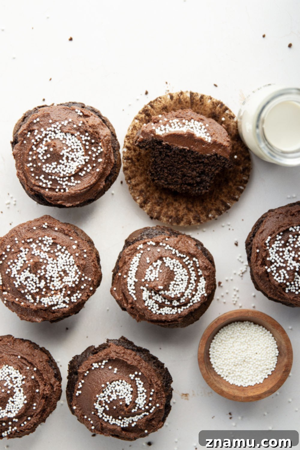 Decadent Double Chocolate Cupcakes 5 Rich and moist chocolate cupcakes with chocolate buttercream frosting are easy to make at home and perfect for any cake occasion!
