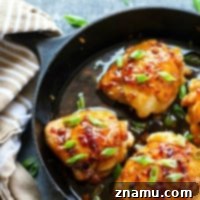 Glazed with a spicy honey chipotle sauce and incredibly juicy, these sticky honey chipotle chicken thighs bake up in only 30 minutes and are the perfect way to kick up your dinner game!
