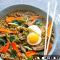 Fiery Miso Ramen with Sweet Caramelized Onions and Earthy Shiitake 7 Spicy miso ramen is loaded with caramelized onions and shiitake mushrooms in a rich, flavorful broth that will rival your favorite ramen place!