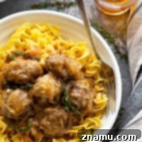 Instant Pot Beer French Onion Soup Meatballs