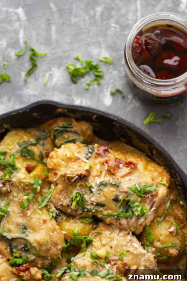 One-Pan Creamy Tuscan Salmon and Potatoes 4 Ingredients for Creamy Tuscan Salmon and Baby Potatoes laid out.
