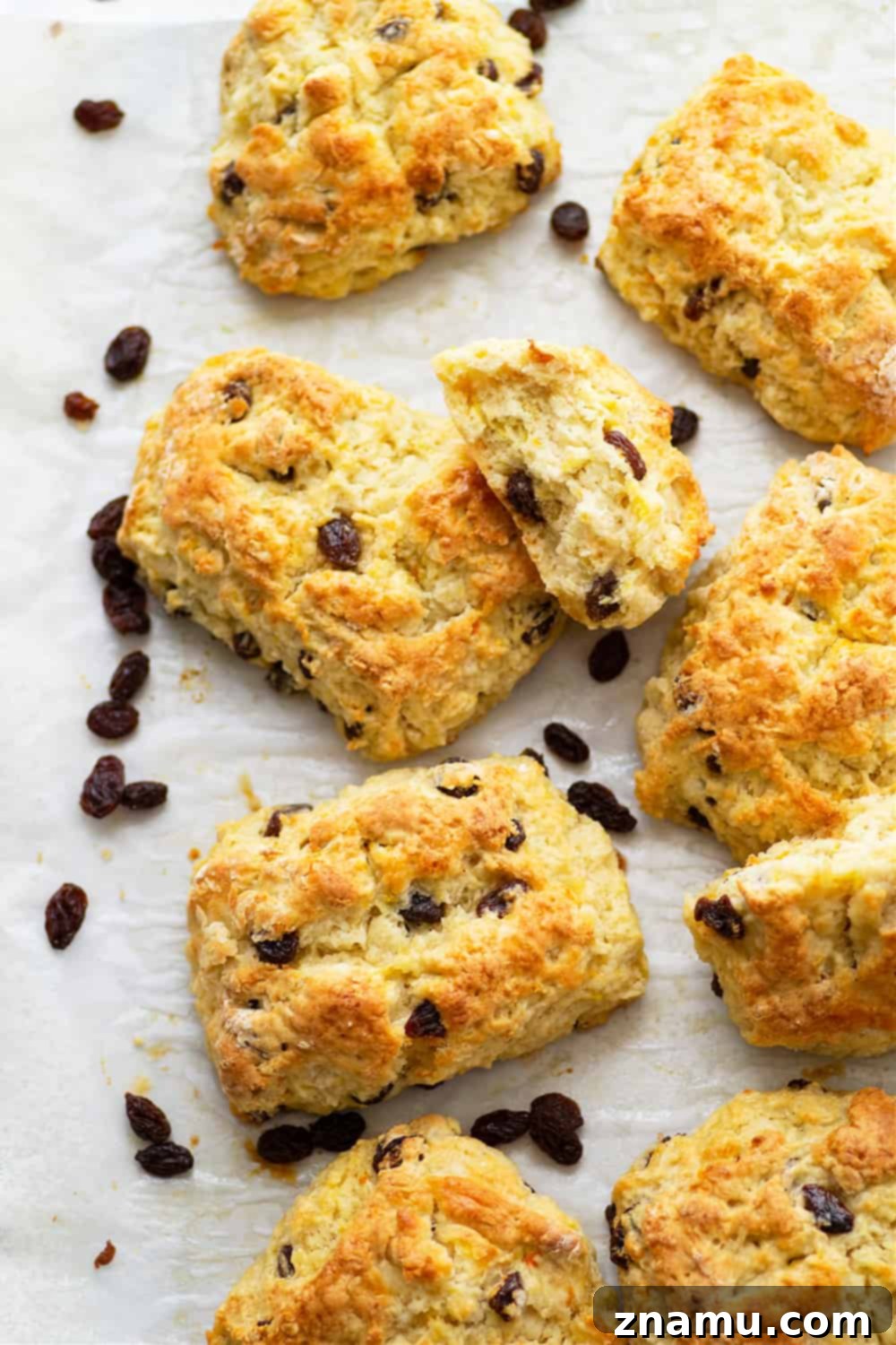 Traditional Irish Soda Scones 4 Everything you love about Irish soda bread in scone form! These Irish soda bread scones are buttery, flaky, and studded with soft raisins. - enjoy them hot from the oven with your favorite jam!