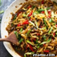 Packed with hearty veggies and a spicy soy sauce, these Thai drunken noodles are fast to whip up in 40 minutes and better than any restaurant! You wouldn't even know that these spicy noodles are vegan!
