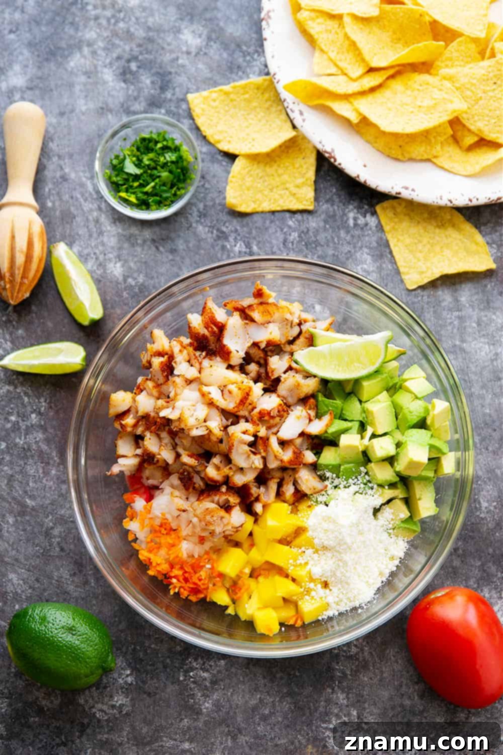 Coastal Smoke Salsa 4 Everything you love about fish tacos collide in this blackened fish taco salsa! Loaded with fresh salsa ingredients and flavorful homemade blackened fish.
