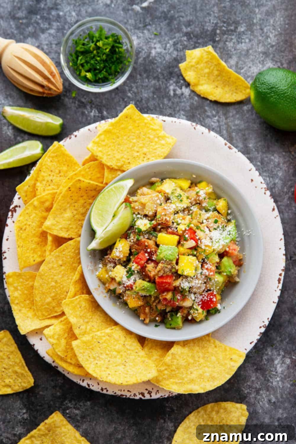 Coastal Smoke Salsa 6 Everything you love about fish tacos collide in this blackened fish taco salsa! Loaded with fresh salsa ingredients and flavorful homemade blackened fish.