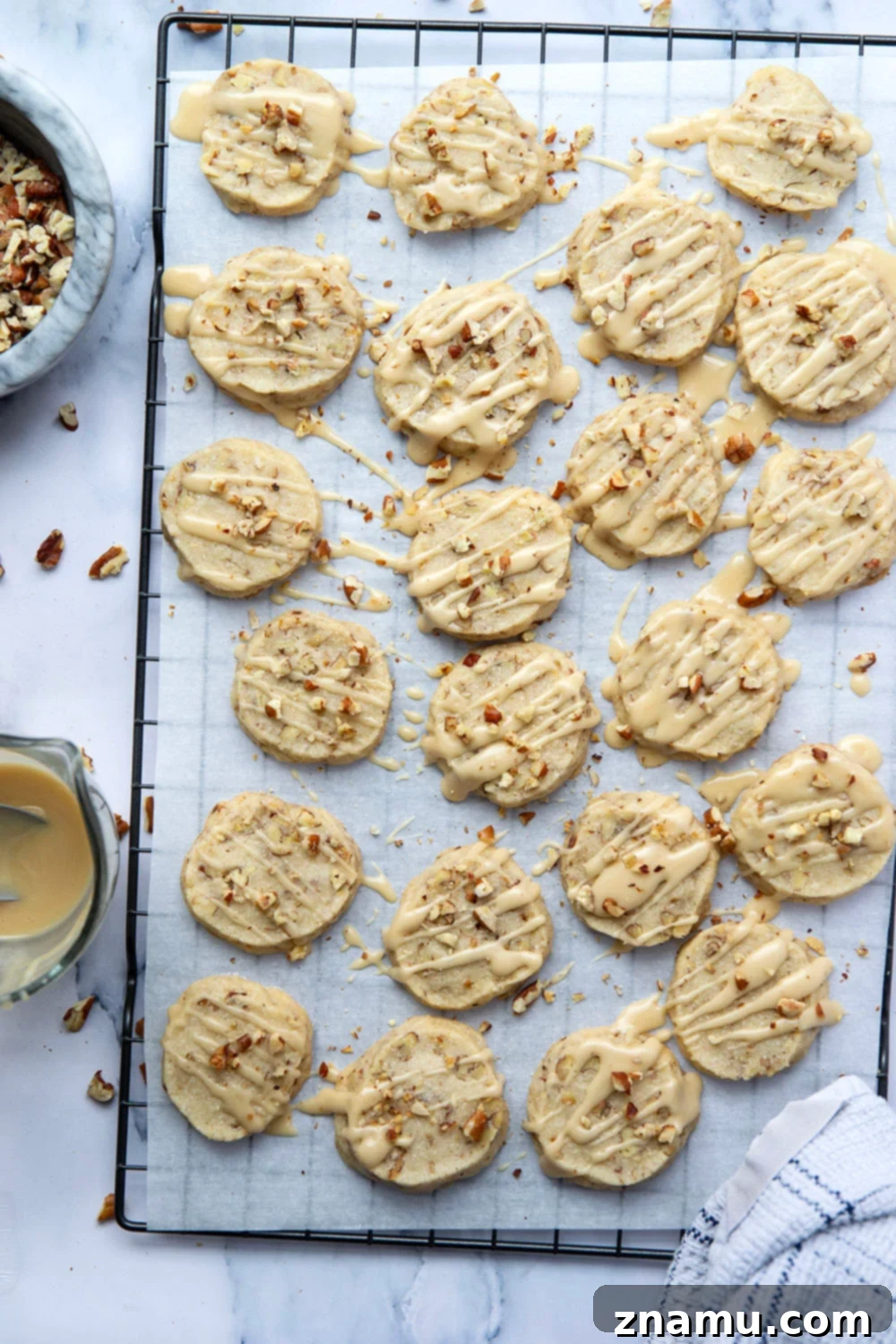 Golden Buttery Pecan Shortbread Delights 3 These butter pecan shortbread cookies are crisp on the outside and perfectly soft on the inside with lots of buttery toasted pecan bits.