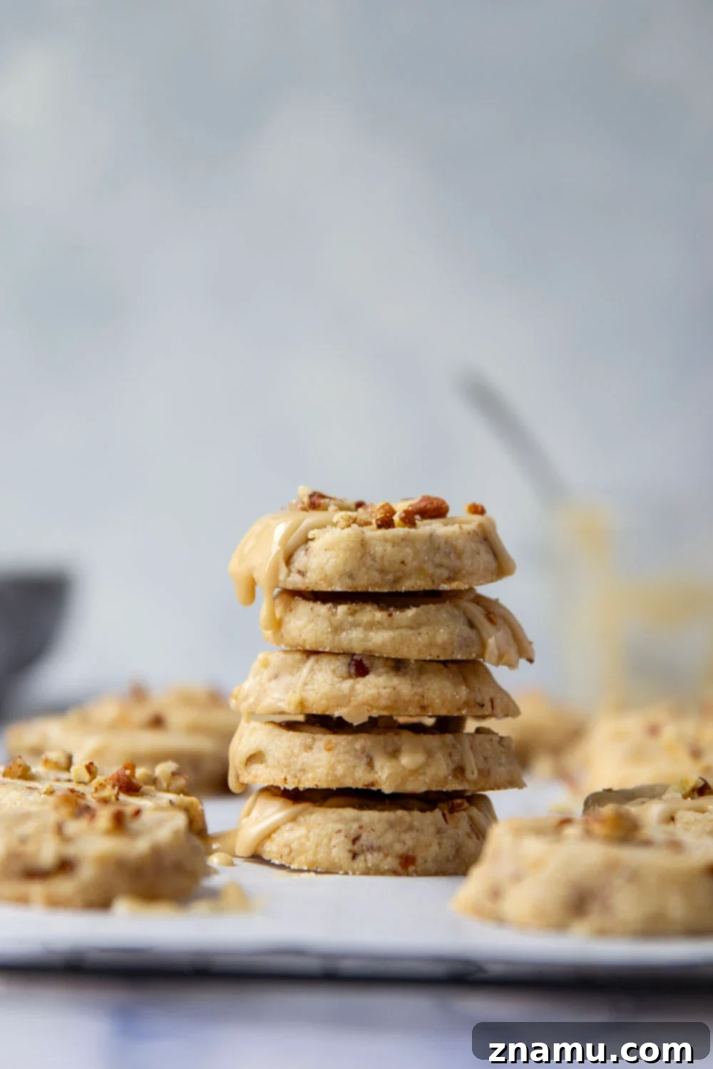 Golden Buttery Pecan Shortbread Delights 5 These butter pecan shortbread cookies are crisp on the outside and perfectly soft on the inside with lots of buttery toasted pecan bits.