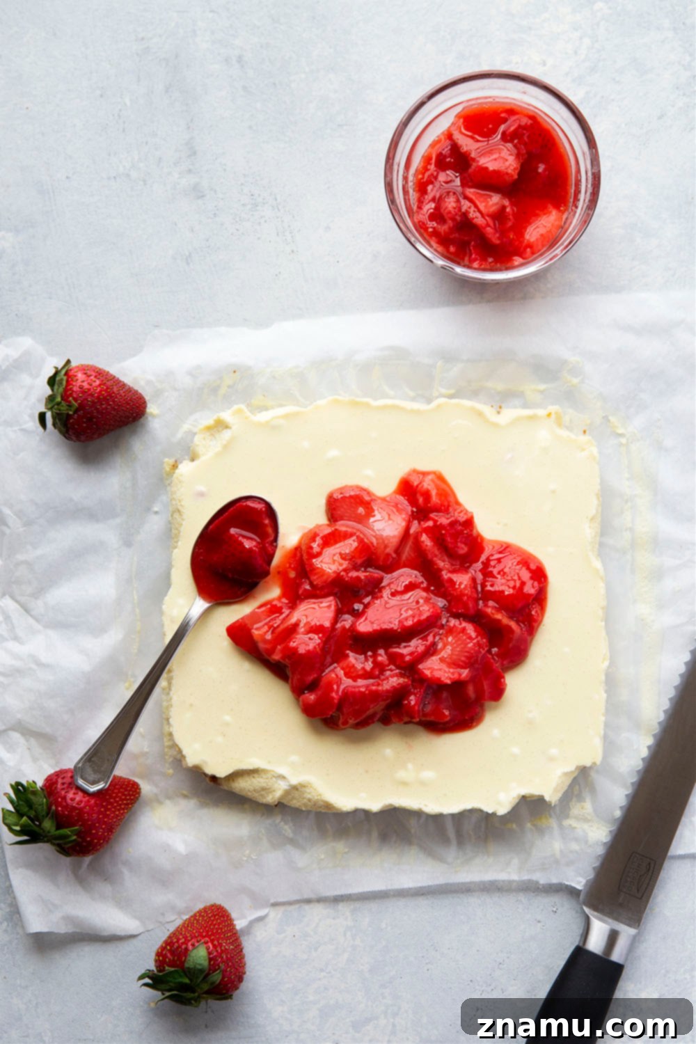 Dreamy White Chocolate Strawberry Mousse Bars 4 Rich white chocolate and juicy strawberries are the perfect combo in these silky white chocolate strawberry mousse bars. - easy to make ahead of time for a gathering and gluten-free!