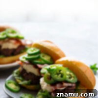 Bacon Cheddar Jalapeno Popper Burgers