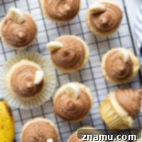 Rich Banana Cupcakes with Decadent Chocolate Peanut Butter Frosting 8 Banana Cupcakes with Chocolate Peanut Butter Frosting