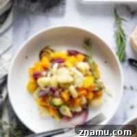 One-Pan Autumn Gnocchi & Roasted Vegetables 8 Sheet pan gnocchi is roasted with hearty fall vegetables entirely on one sheet pan in less than hour for an an easy weeknight dinner with little to no cleanup!