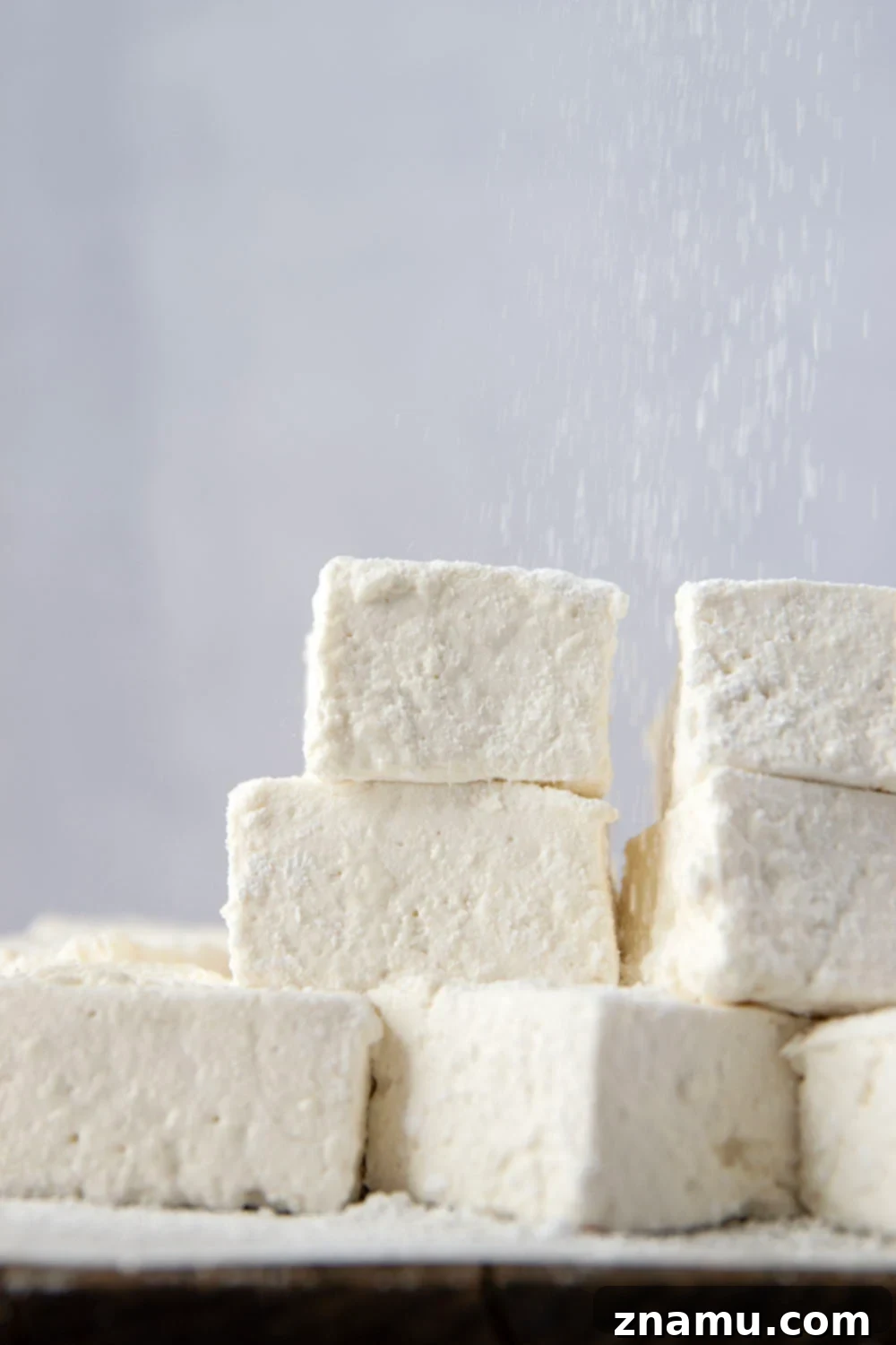 Pillowy Soft Homemade Marshmallows 2 Super easy homemade marshmallows that are flavored with honey and do not contain corn syrup! These marshmallows are as soft as clouds and taste even better than store-bought.