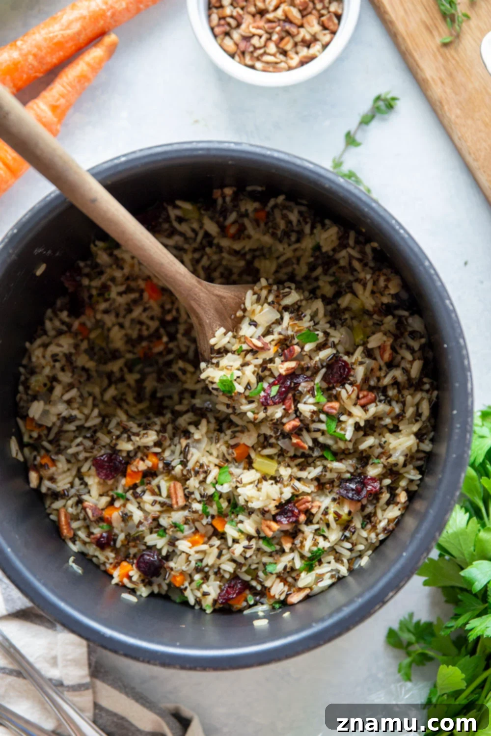 Easy Instant Pot Wild Rice Pilaf 5 Instant pot wild rice pilaf comes together in minutes and is the easiest side dish to have up your sleeve for holiday dinners!