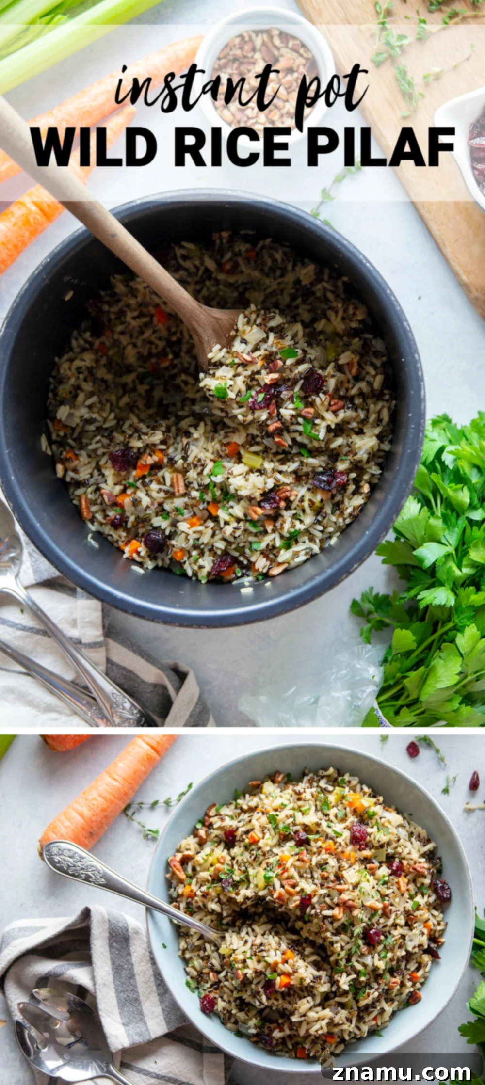 Easy Instant Pot Wild Rice Pilaf 7 Instant pot wild rice pilaf comes together in minutes and is the easiest side dish to have up your sleeve for holiday dinners!