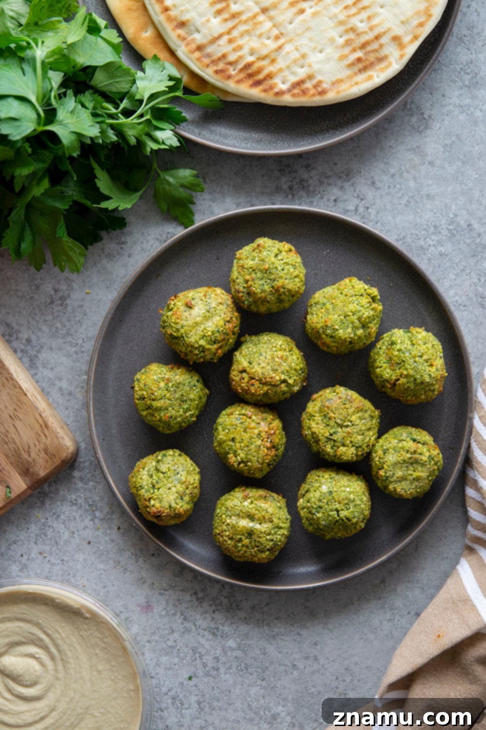 Crispy Air Fryer Falafel 5 Soaked dried chickpeas, ready for blending, are the secret to perfectly textured air fryer falafel.
