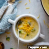Cheesy Broccoli Spaghetti Squash Soup 8 Broccoli cheddar spaghetti squash soup is a twist on the popular Panera version! Perfectly creamy, rich, and loaded with tender broccoli and spaghetti squash.