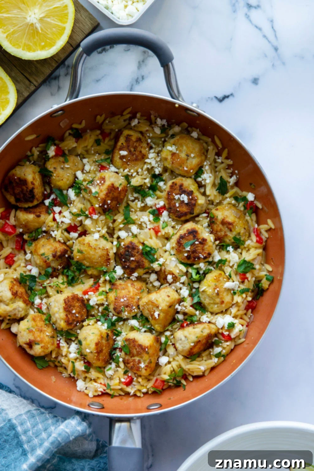 Easy Greek Meatball and Orzo Skillet 6 Delicious One-Pot Greek Meatballs and Orzo Dish