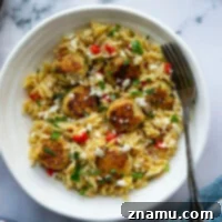 One-Pot Greek Meatballs and Orzo