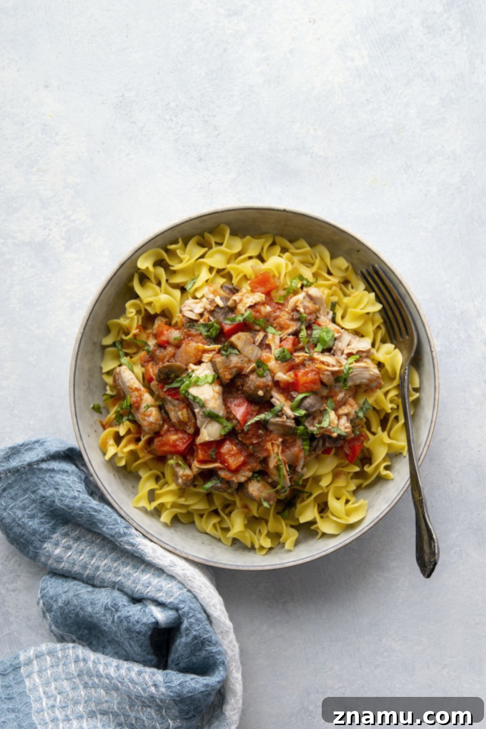 Effortless Instant Pot Chicken Cacciatore 5 Searing chicken thighs in Instant Pot for Cacciatore