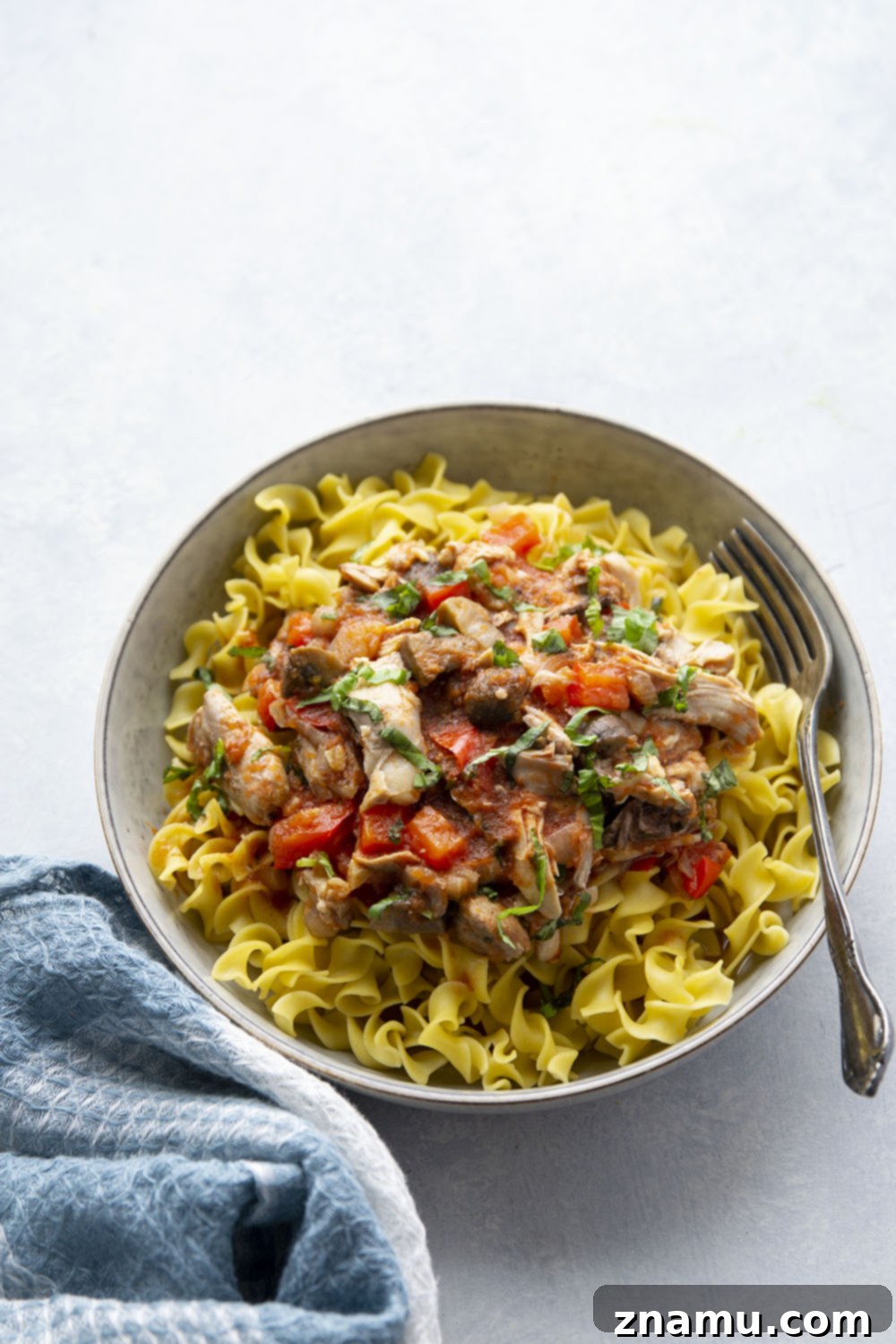 Effortless Instant Pot Chicken Cacciatore 6 Instant Pot Chicken Cacciatore with fresh basil and herbs