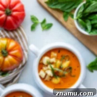 Velvet Tomato Gnocchi Soup 8 This roasted tomato gnocchi soup features soft gnocchi in a rich tomato soup made from fresh roasted tomatoes. Ready in under an hour and sure to become a soup favorite!