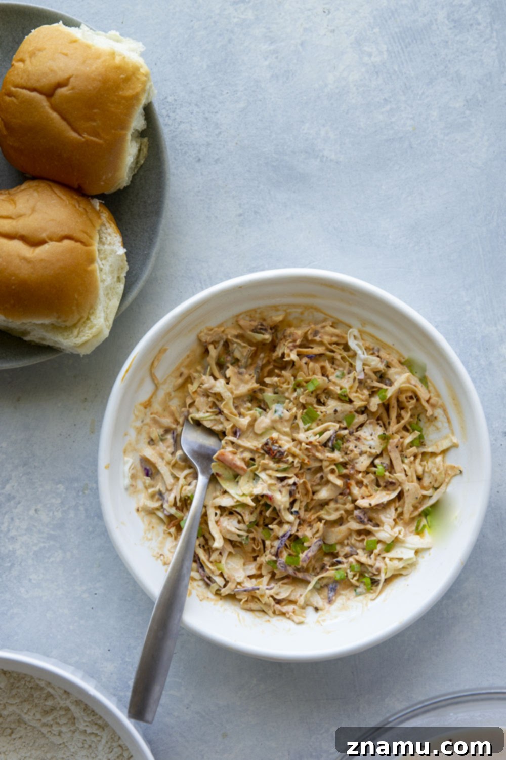 Crispy Air-Fried Chicken Sandwich with Smoky Chipotle Slaw 4 Delicious Air Fryer Chicken Sandwich layered with crispy chicken and spicy chipotle slaw.